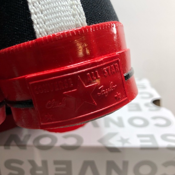 Comme des Garçon PLAY x Converse Chuck 70 Hi - Black/Red A01793C Size M7/W9 NWT - Picture 10 of 16